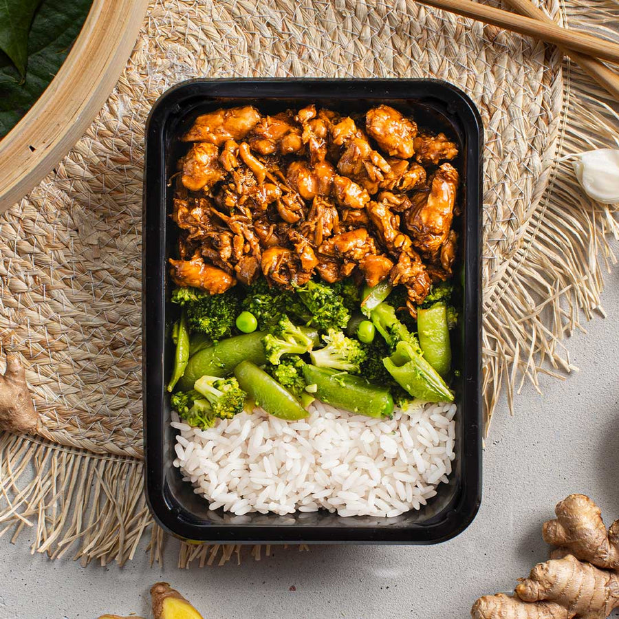 Kip Teriyaki – Rijst – Green Veggies