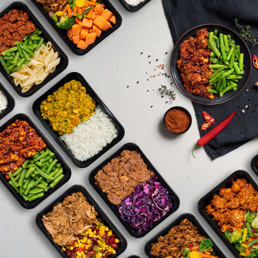 14 DAGEN MAALTIJDENPAKKET VOOR AFVALLEN, EIWITRIJKE SPORTMAALTIJDEN MET KIP EN RUNDVLEES