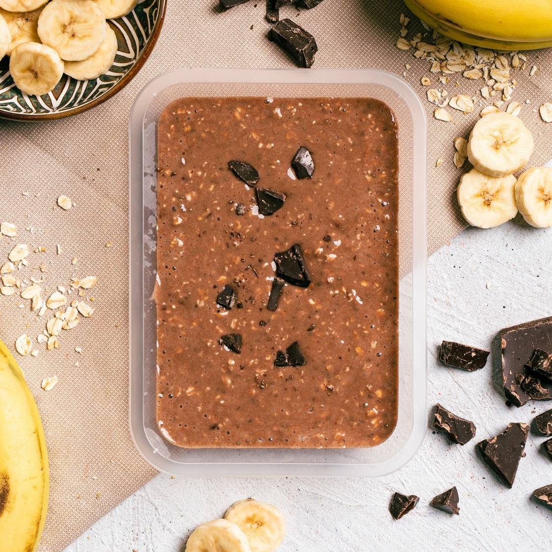 Overnight Oats Choco Banaan