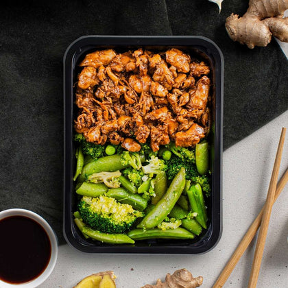 Kip Teriyaki eten tijdens het afvallen, je doet het allemaal met de Koolhydraat arme maaltijden van SportMeals