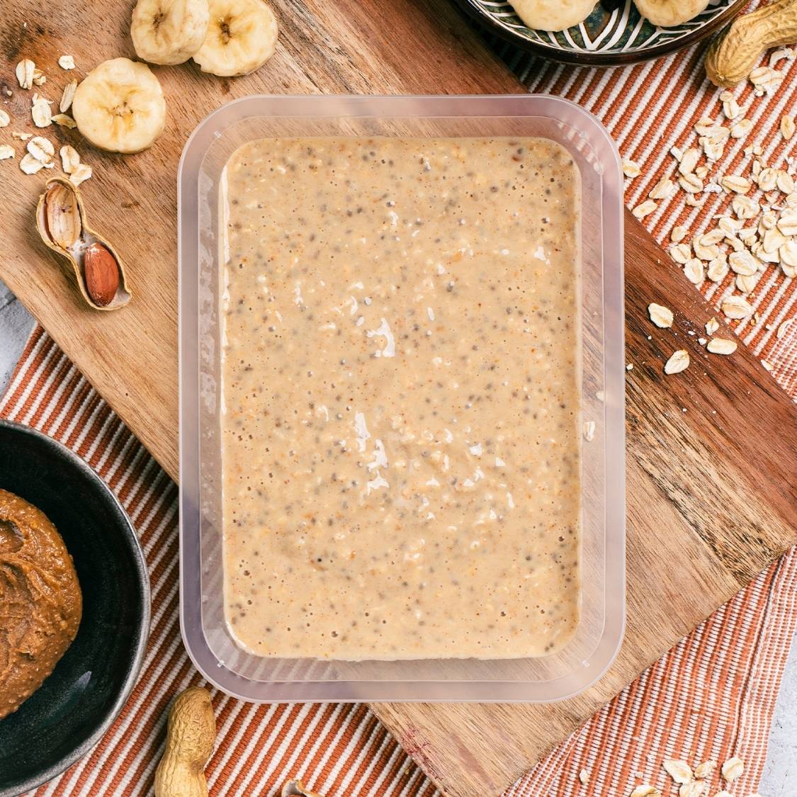Overnight Oats Pinda Banaan