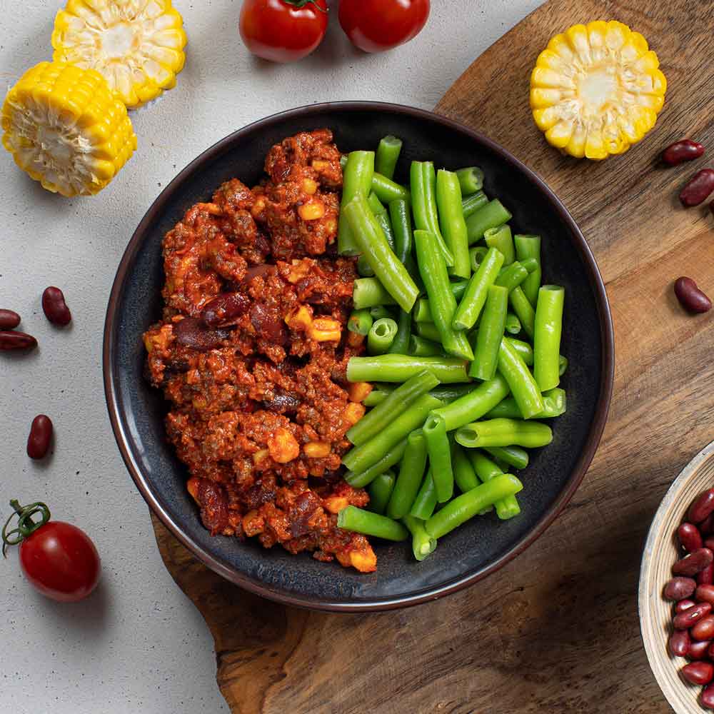 Tasty chilli con carne for losing weight on your low-carb, high-protein diet