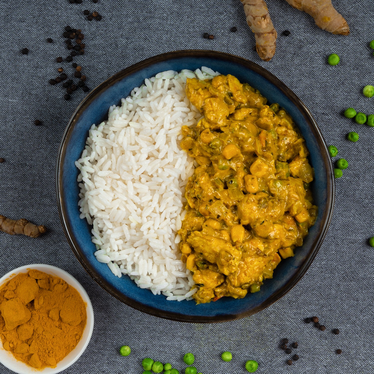 Indian Curry van SportMeals, 570 gram, opgeschept op een bord
