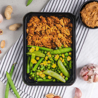 Genieten van Kip Sate tijdens het afvallen? Kan gewoon met SportMeals - koolhydraat arm & eiwitrijk - mealprep maaltijden bij SportMeals