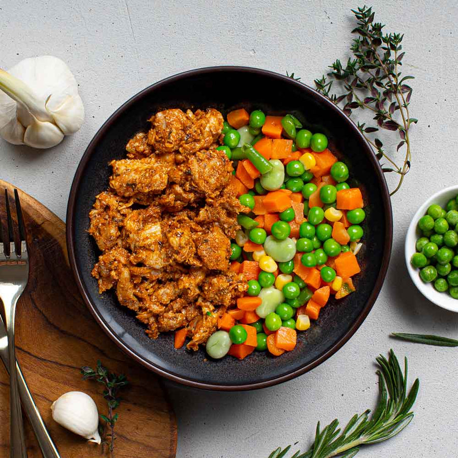 Gezond afvallen met de juiste maaltijd kip met gemengde groente van SportMeals