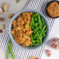 Lekkere kip saté met boontjes laag in koolhydraten tijdens je low carbs dieet